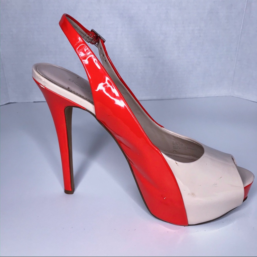 Bcbgeneration Parent Leather Peeptoe Platform Pump - image 4